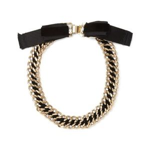 Banana Republic Jewel Glass Stones Ribbon Necklace